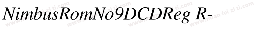 NimbusRomNo9DCDReg R字体转换